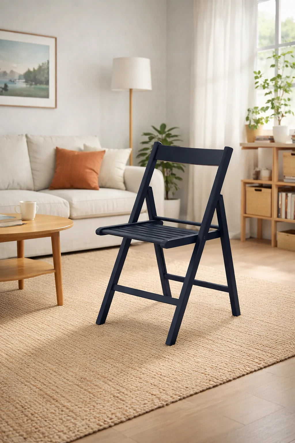 Sedia Pieghevole - Set da 4 - Apri e Chiudi in Legno di Faggio – Salvaspazio e Robusta