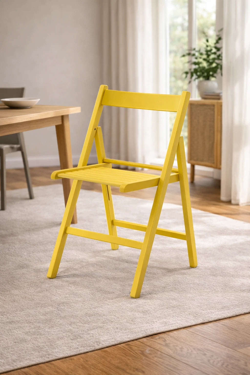 Sedia Pieghevole - Set da 4 - Apri e Chiudi in Legno di Faggio – Salvaspazio e Robusta