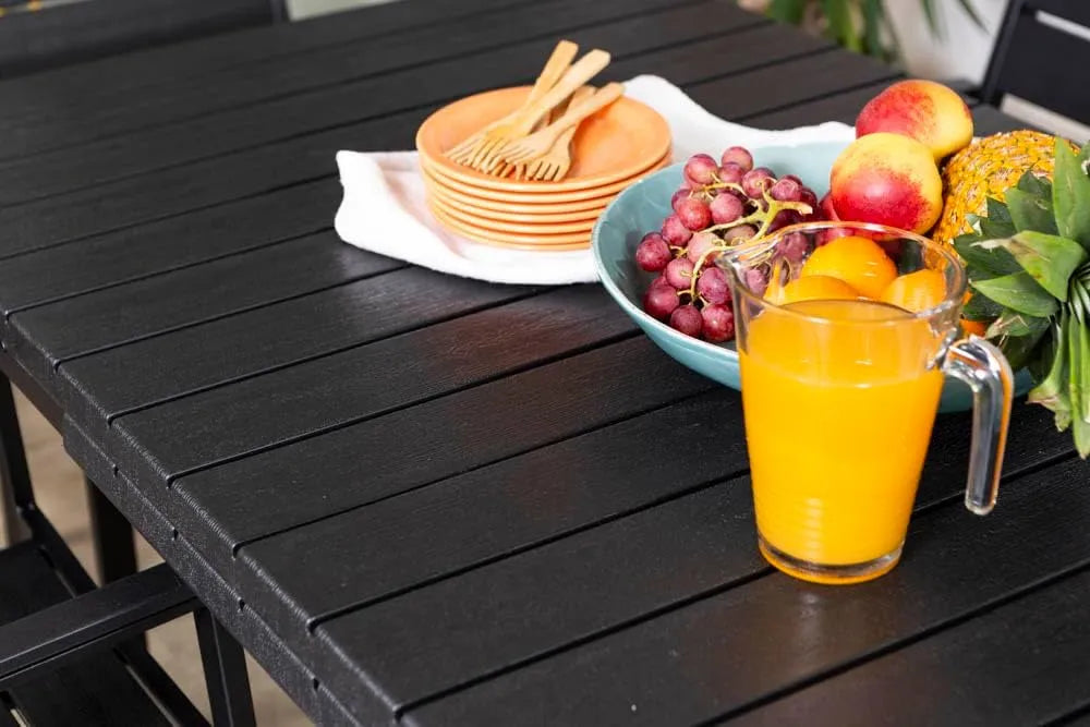 Tavolo Oregon Allungabile 180-240 cm da Giardino – Struttura in Metallo e Piano Effetto Legno