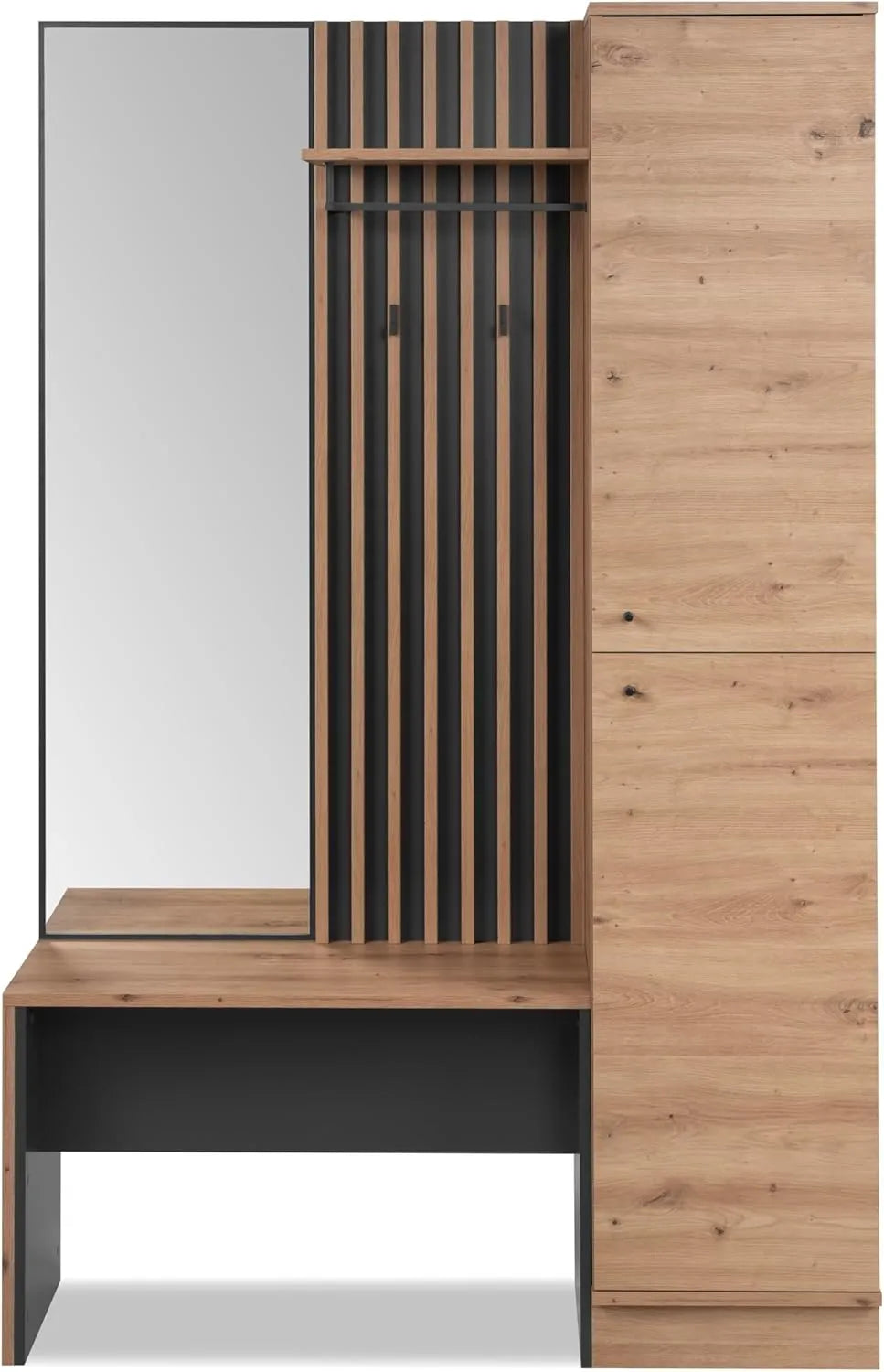 Mobile da Ingresso in Quercia Artisan e Antracite – Compatto, Moderno e Robusto