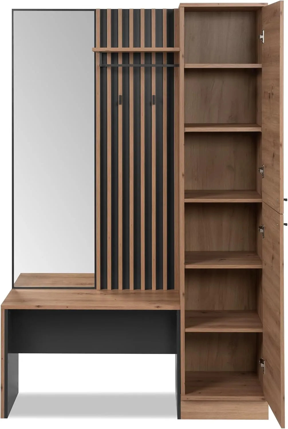 Mobile da Ingresso in Quercia Artisan e Antracite – Compatto, Moderno e Robusto