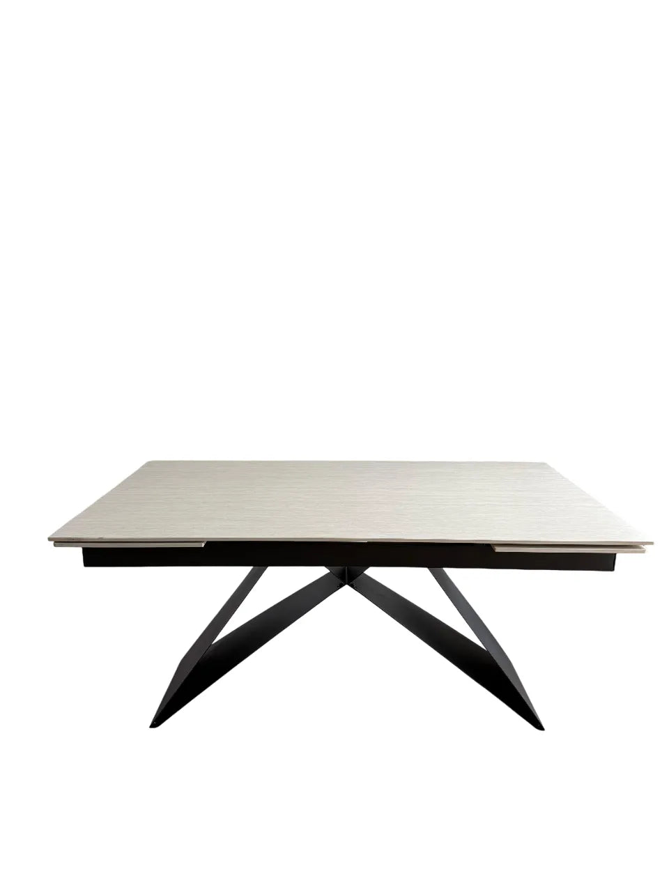 Tavolo Darren Allungabile 160-260 cm – Piano in Ceramica e Struttura a W in Metallo