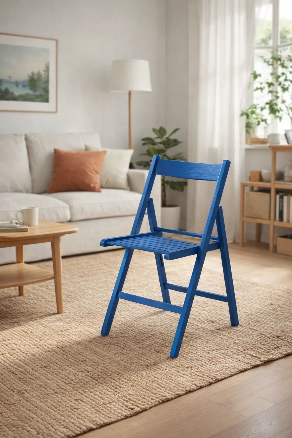 Sedia Pieghevole - Set da 4 - Apri e Chiudi in Legno di Faggio – Salvaspazio e Robusta