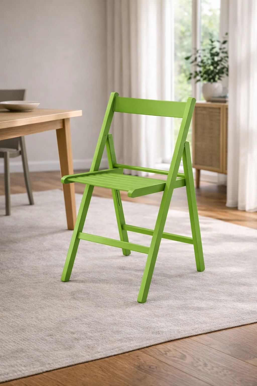 Sedia Pieghevole - Set da 4 - Apri e Chiudi in Legno di Faggio – Salvaspazio e Robusta