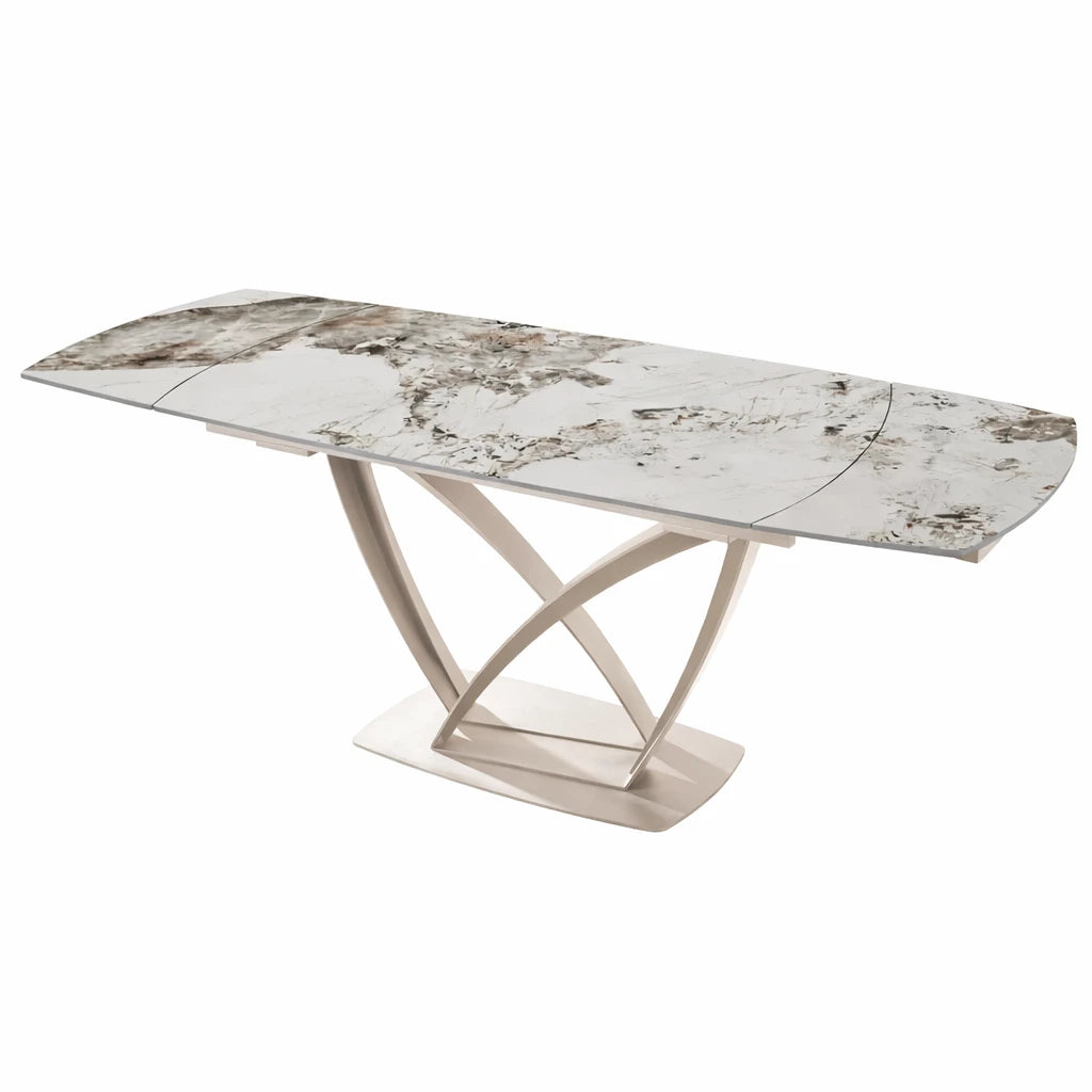 Tavolo Allungabile Angel in Ceramica Effetto Marmo – Da 160 a 240 cm