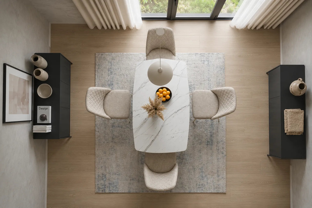 Tavolo Allungabile Marte 160/240 cm – Piano in Ceramica e Struttura in Metallo