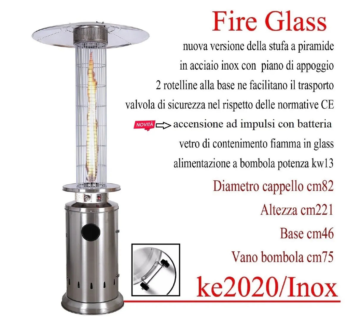 Stufa a Fungo in Vetro