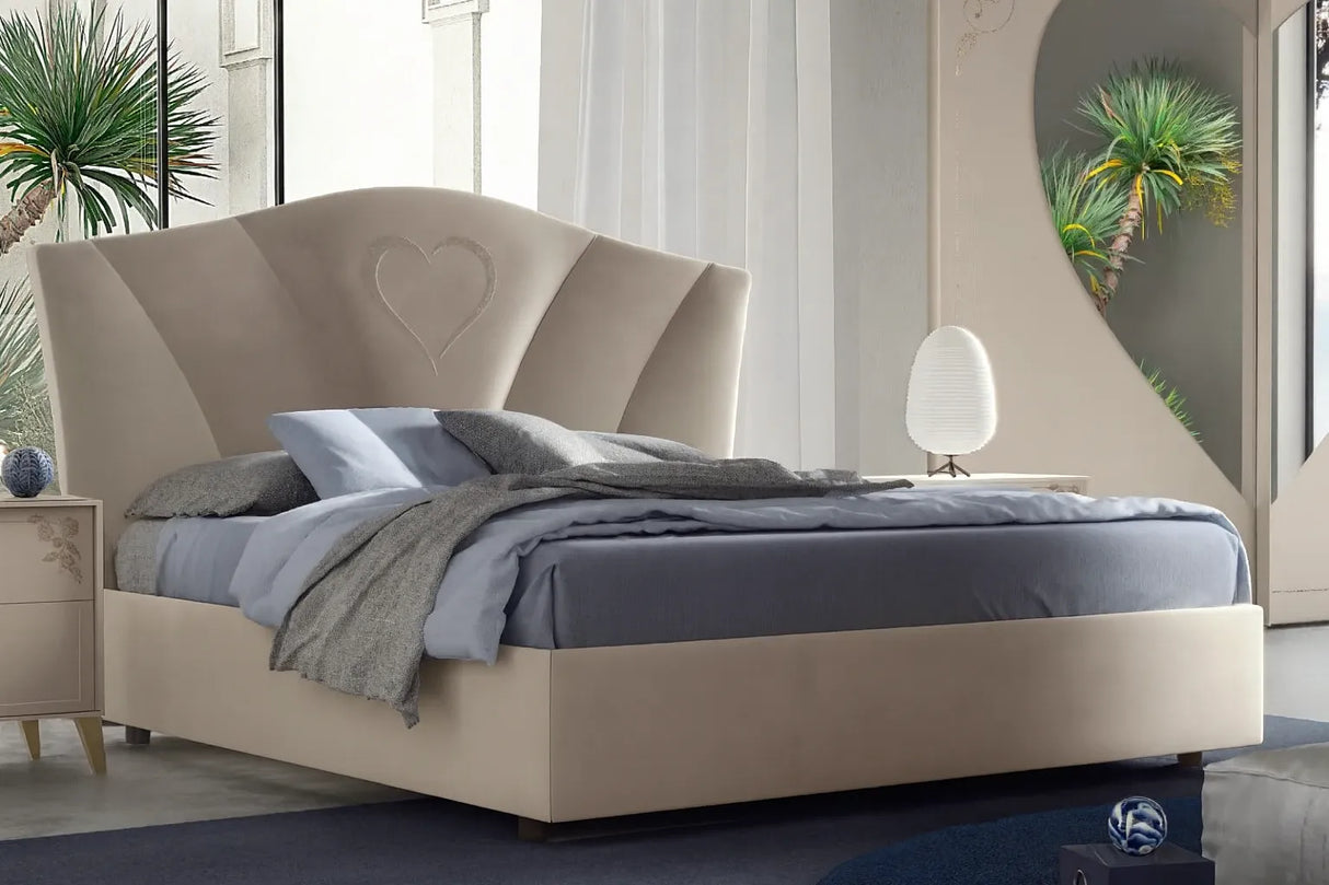 Camera da letto Toronto Canapa con letto contenitore e finiture oro