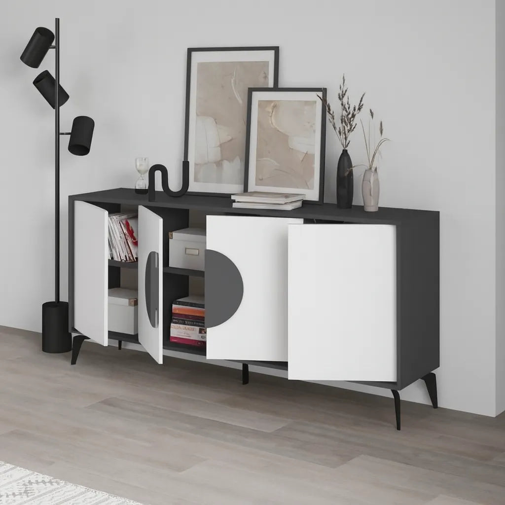 Madia Sun – 4 Ante con Gambe in Metallo Nero