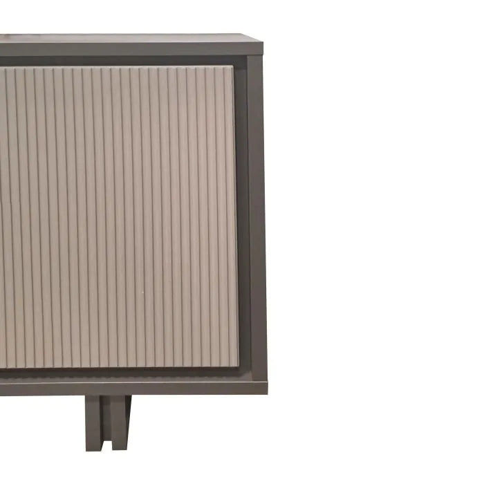 Madia Joker Premobil in fango e visone con ante cannettate, credenza moderna da 189 cm per soggiorno elegante e raffinato.