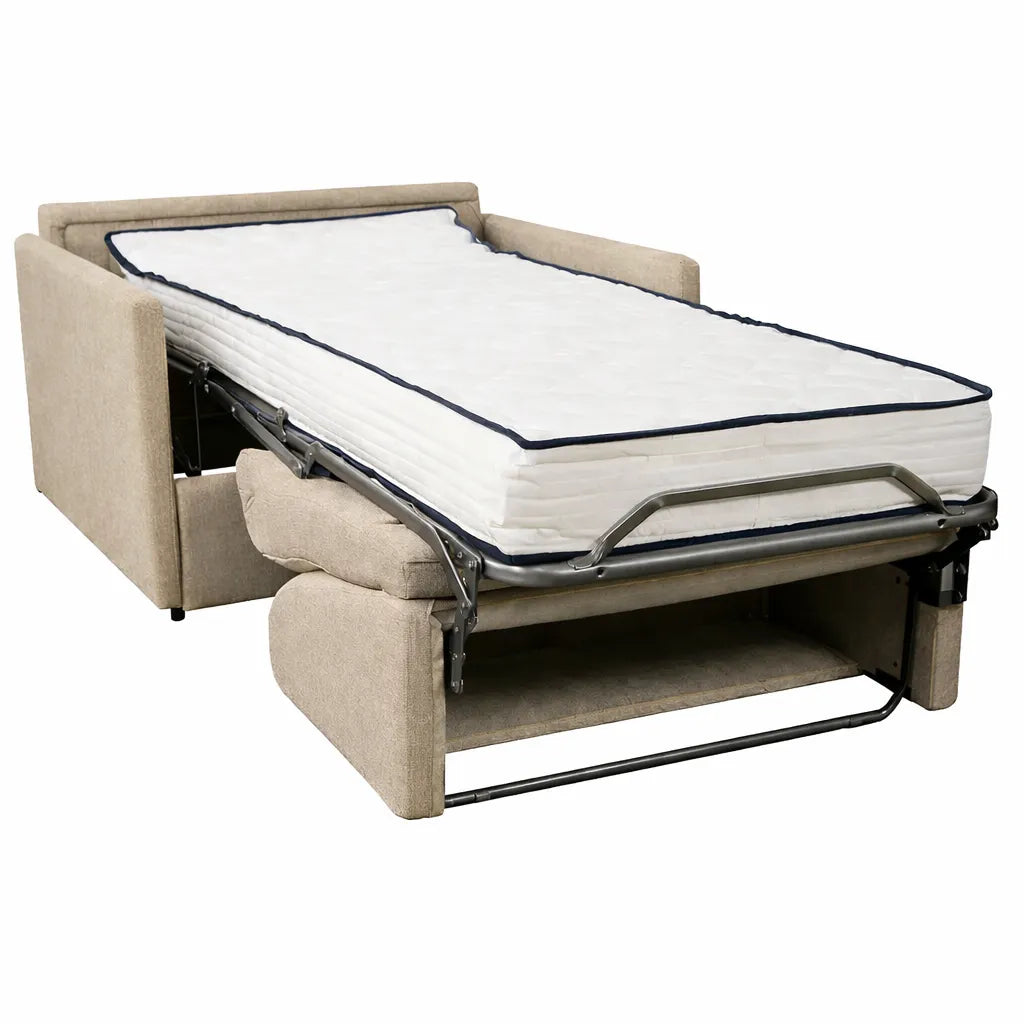 Poltrona letto salvaspazio con materasso 18 cm, in tessuto idrorepellente e antimacchia vari colori