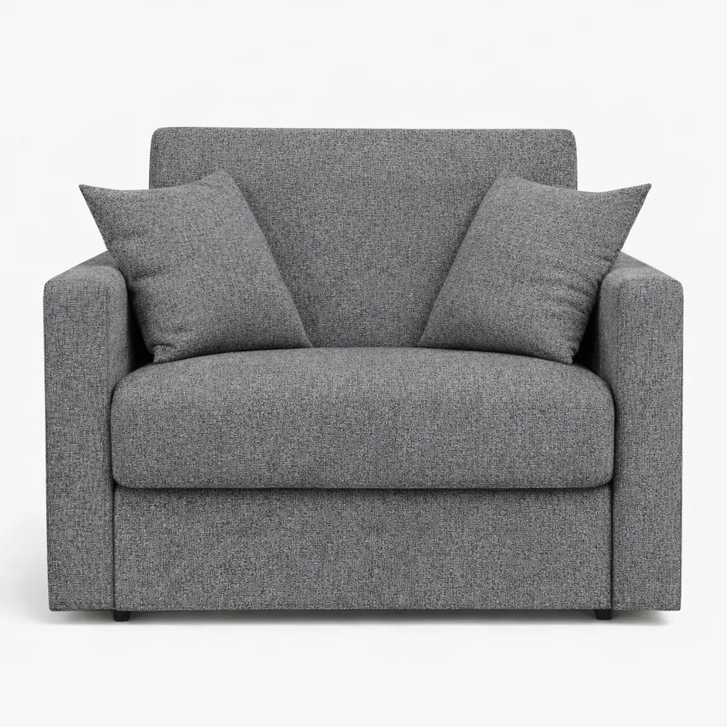 Poltrona letto salvaspazio con materasso 18 cm, in tessuto idrorepellente e antimacchia vari colori