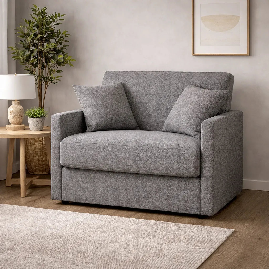 Poltrona letto salvaspazio con materasso 18 cm, in tessuto idrorepellente e antimacchia vari colori