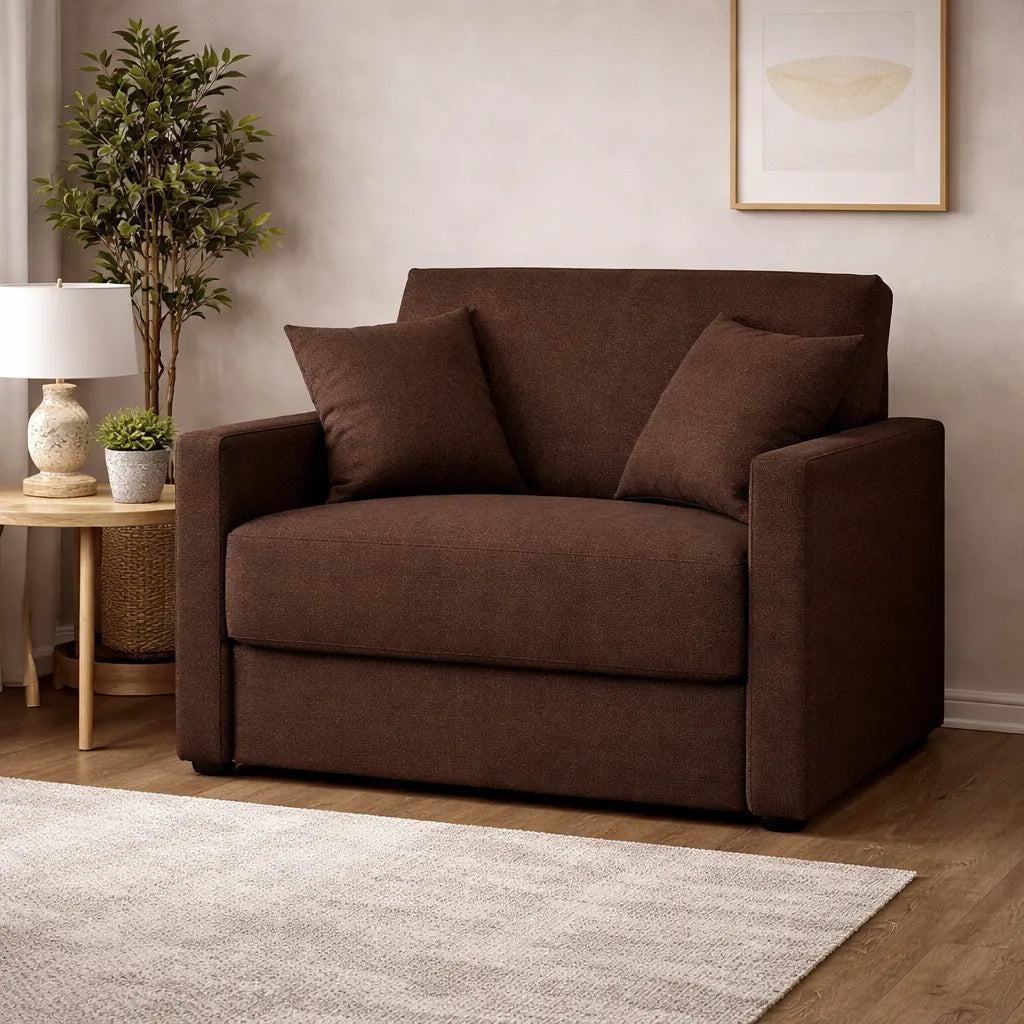 Poltrona letto salvaspazio con materasso 18 cm, in tessuto idrorepellente e antimacchia vari colori