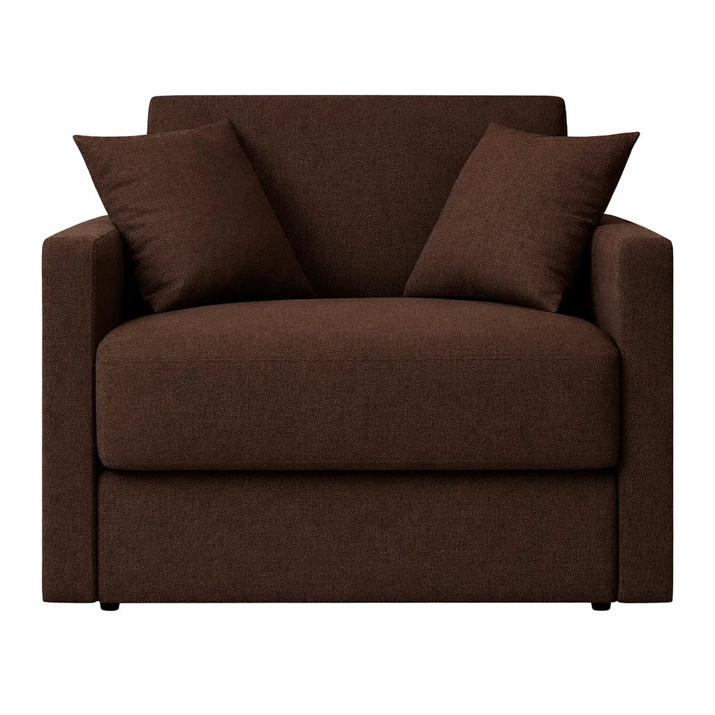 Poltrona letto salvaspazio con materasso 18 cm, in tessuto idrorepellente e antimacchia vari colori