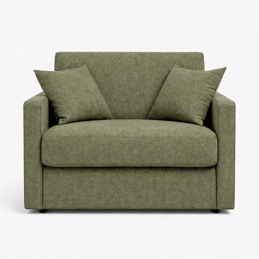 Poltrona letto salvaspazio con materasso 18 cm, in tessuto idrorepellente e antimacchia vari colori