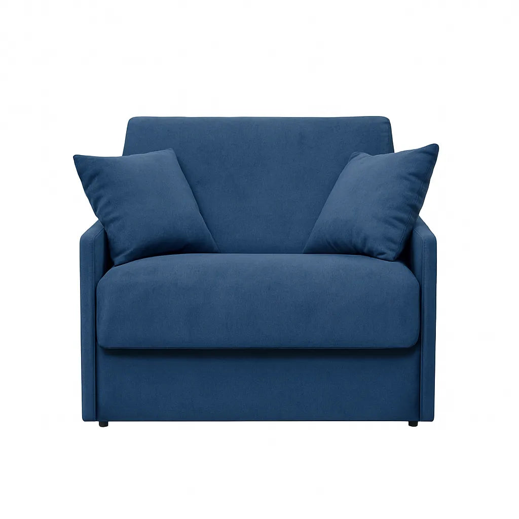 Poltrona letto trasformabile con materasso alto 18 cm e rivestimento sfoderabile