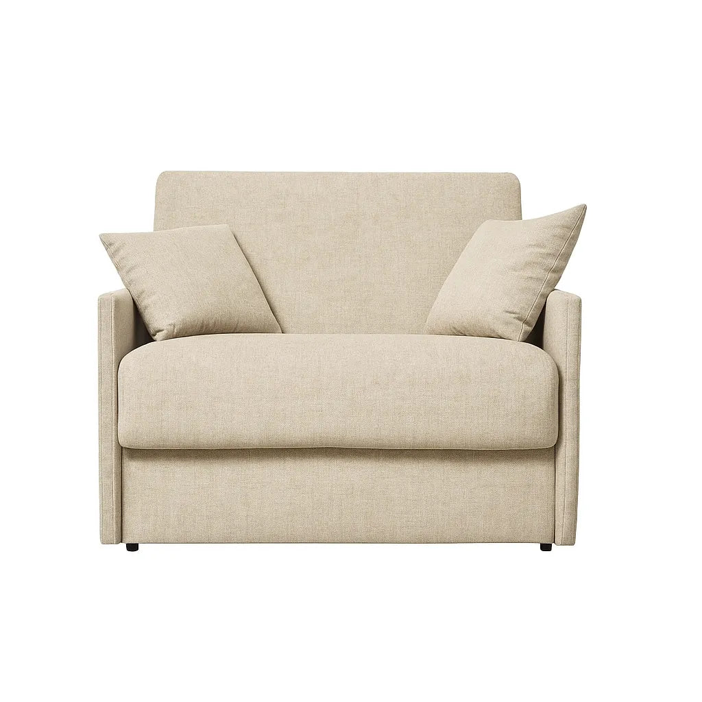 Poltrona letto trasformabile con materasso alto 18 cm e rivestimento sfoderabile