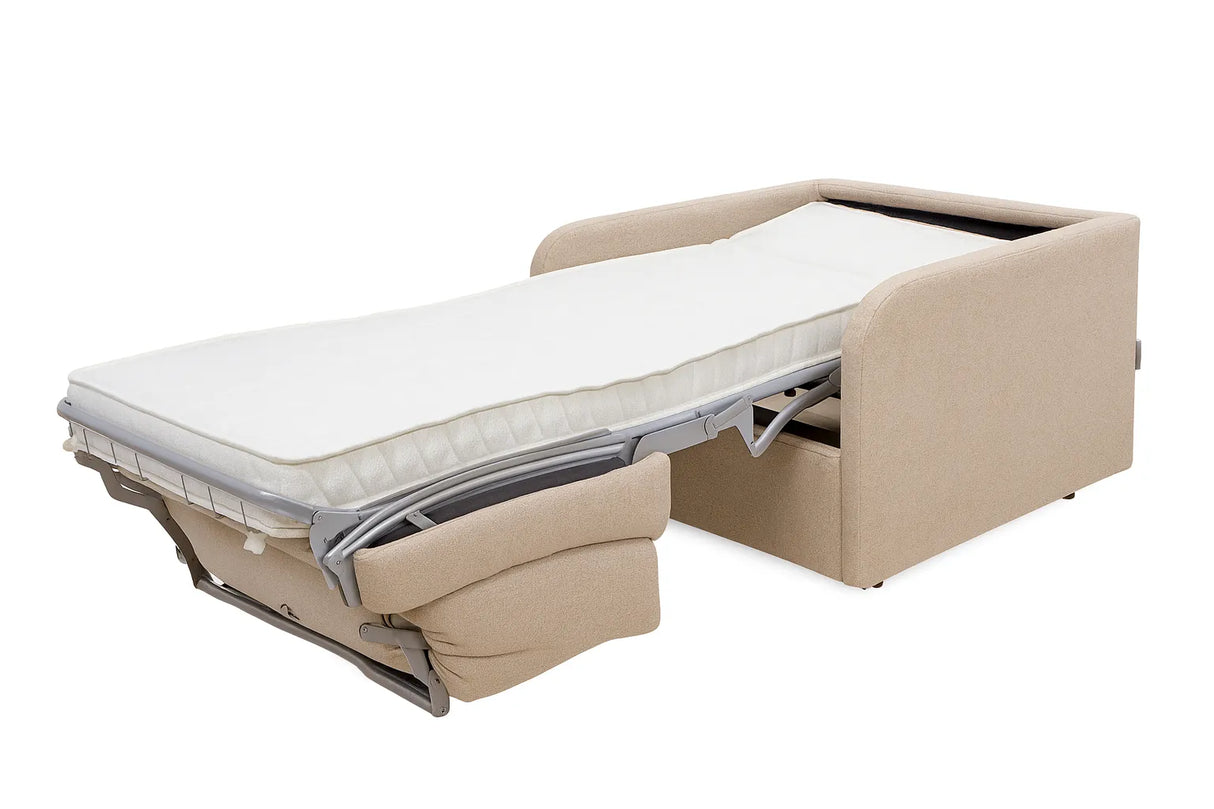 Poltrona letto trasformabile con materasso alto 18 cm e rivestimento sfoderabile