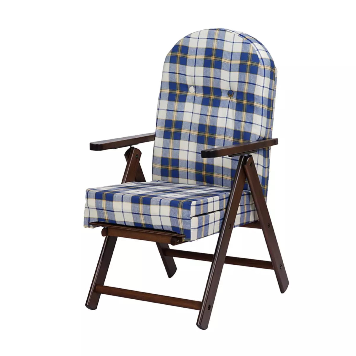 Poltrona reclinabile Amalfi in legno con poggiapiedi e cuscino, stile elegante e comfort ergonomico