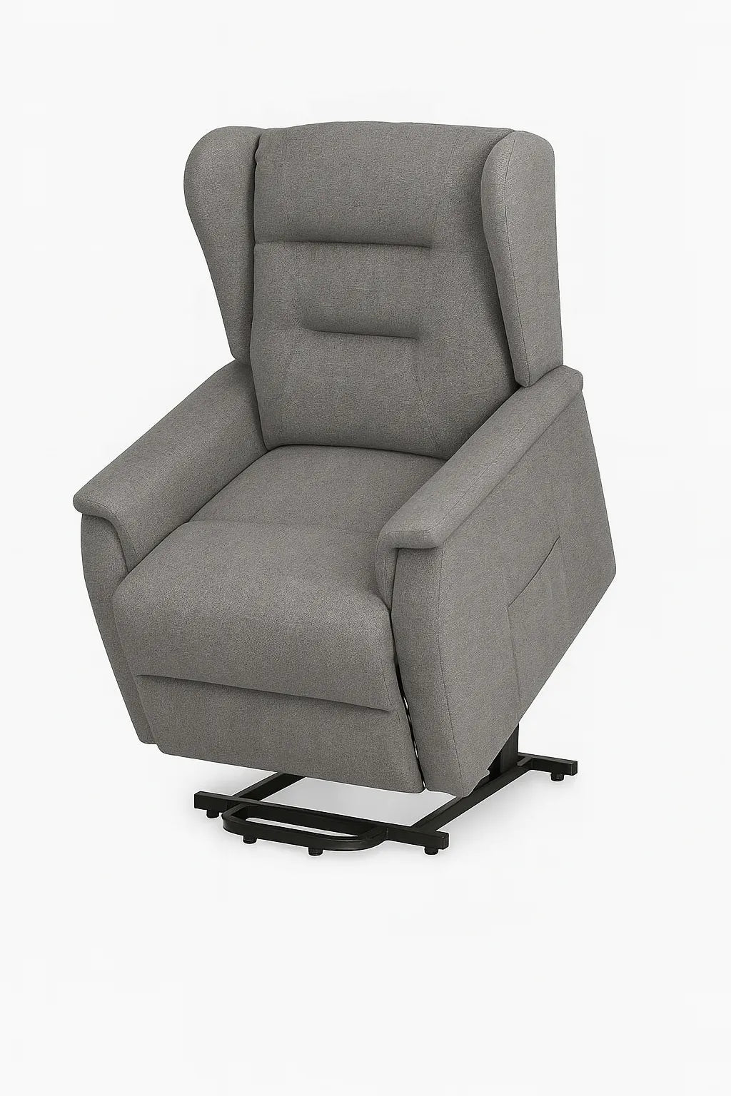 Poltrona relax elettrica Carlotta in tessuto, con 2 motori, funzione alzapersona e telecomando, ideale per anziani o persone con difficoltà motorie