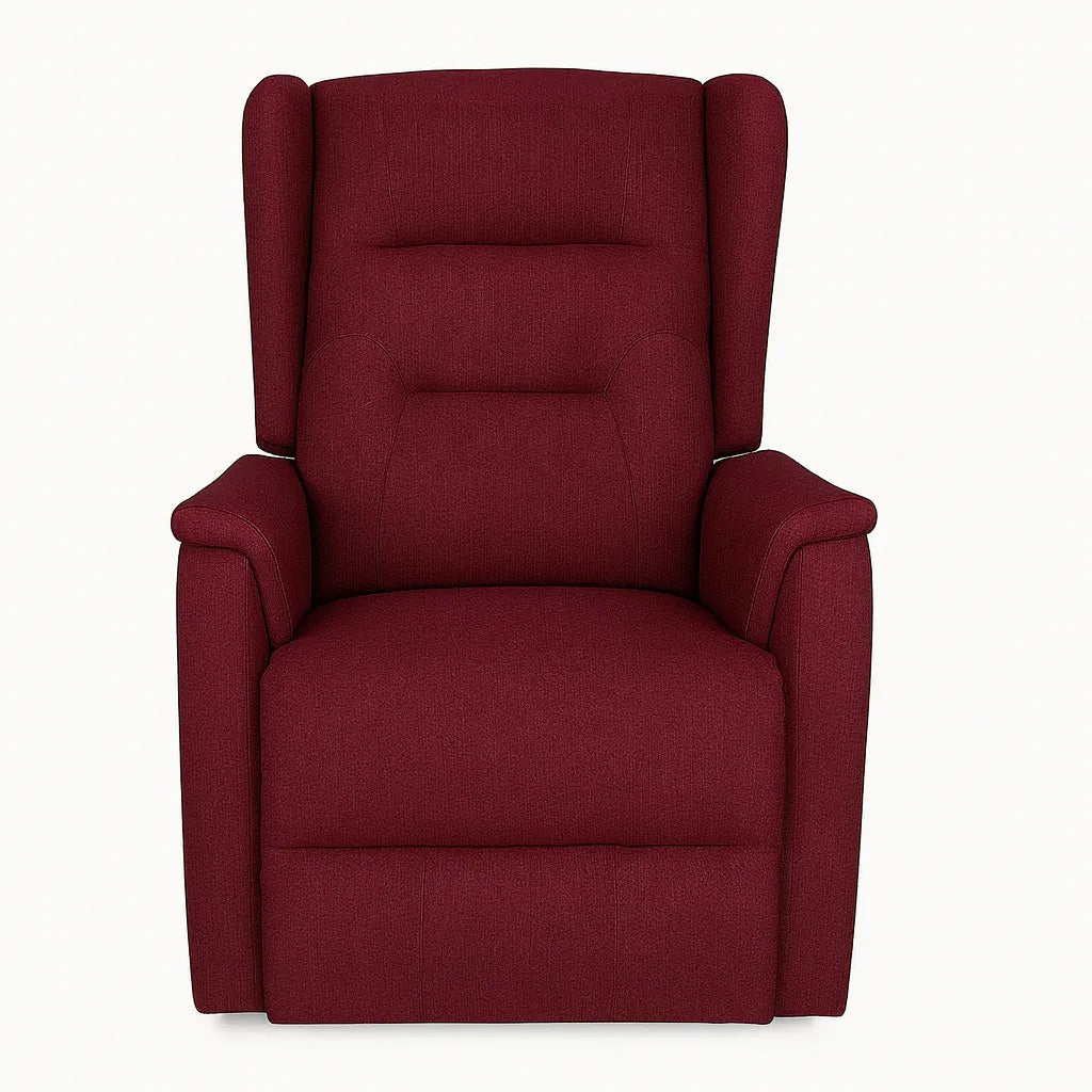 Poltrona relax elettrica Carlotta in tessuto, con 2 motori, funzione alzapersona e telecomando, ideale per anziani o persone con difficoltà motorie