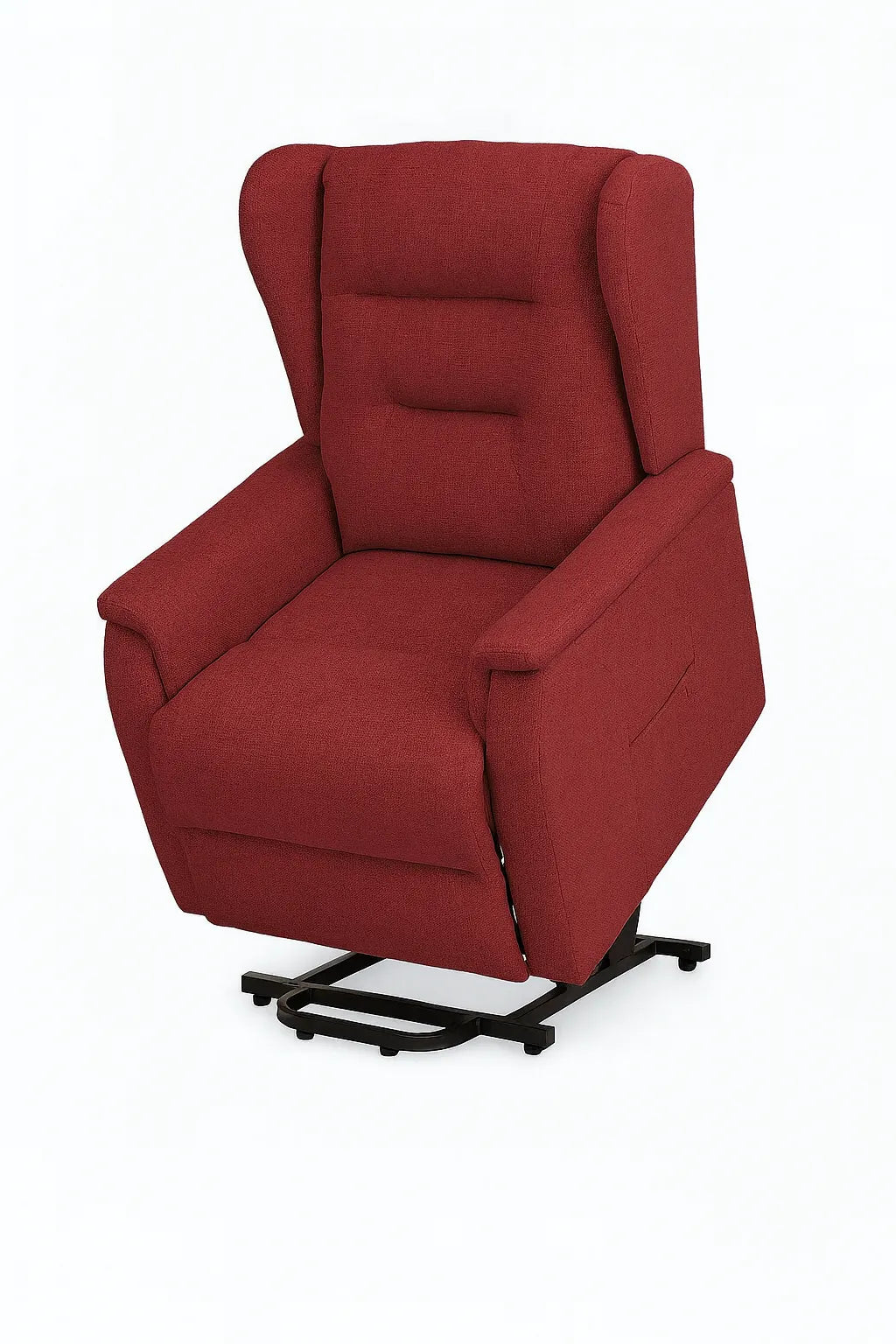 Poltrona relax elettrica Carlotta in tessuto, con 2 motori, funzione alzapersona e telecomando, ideale per anziani o persone con difficoltà motorie