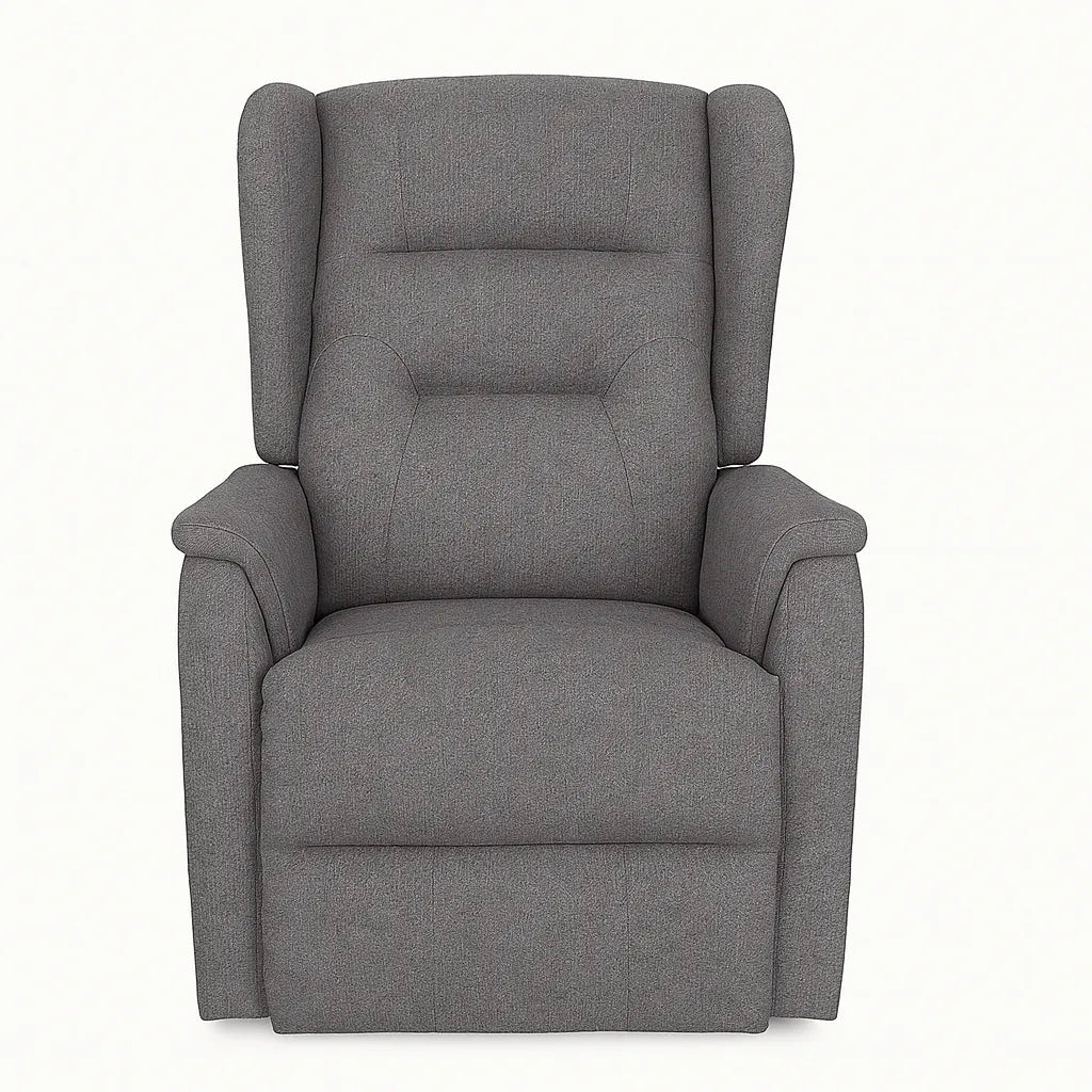 Poltrona relax elettrica Carlotta in tessuto, con 2 motori, funzione alzapersona e telecomando, ideale per anziani o persone con difficoltà motorie