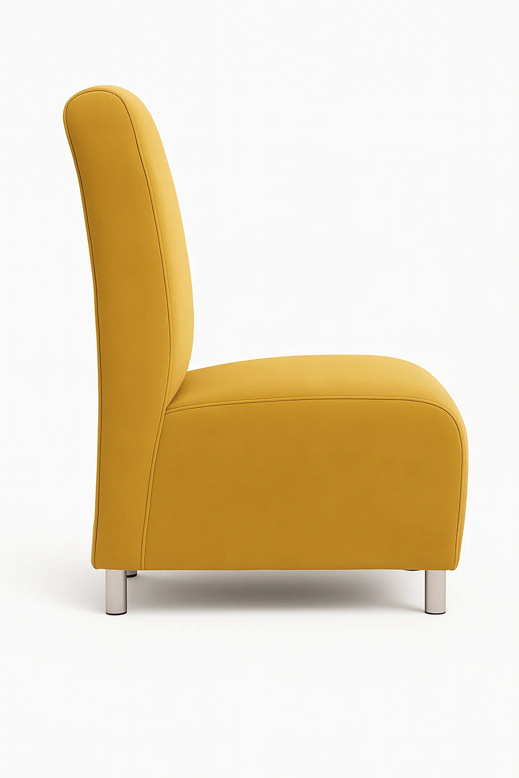 Poltrona senza braccioli in stoffa disponibile in vari colori