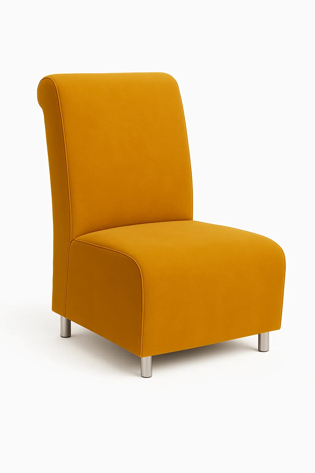 Poltrona senza braccioli in stoffa disponibile in vari colori