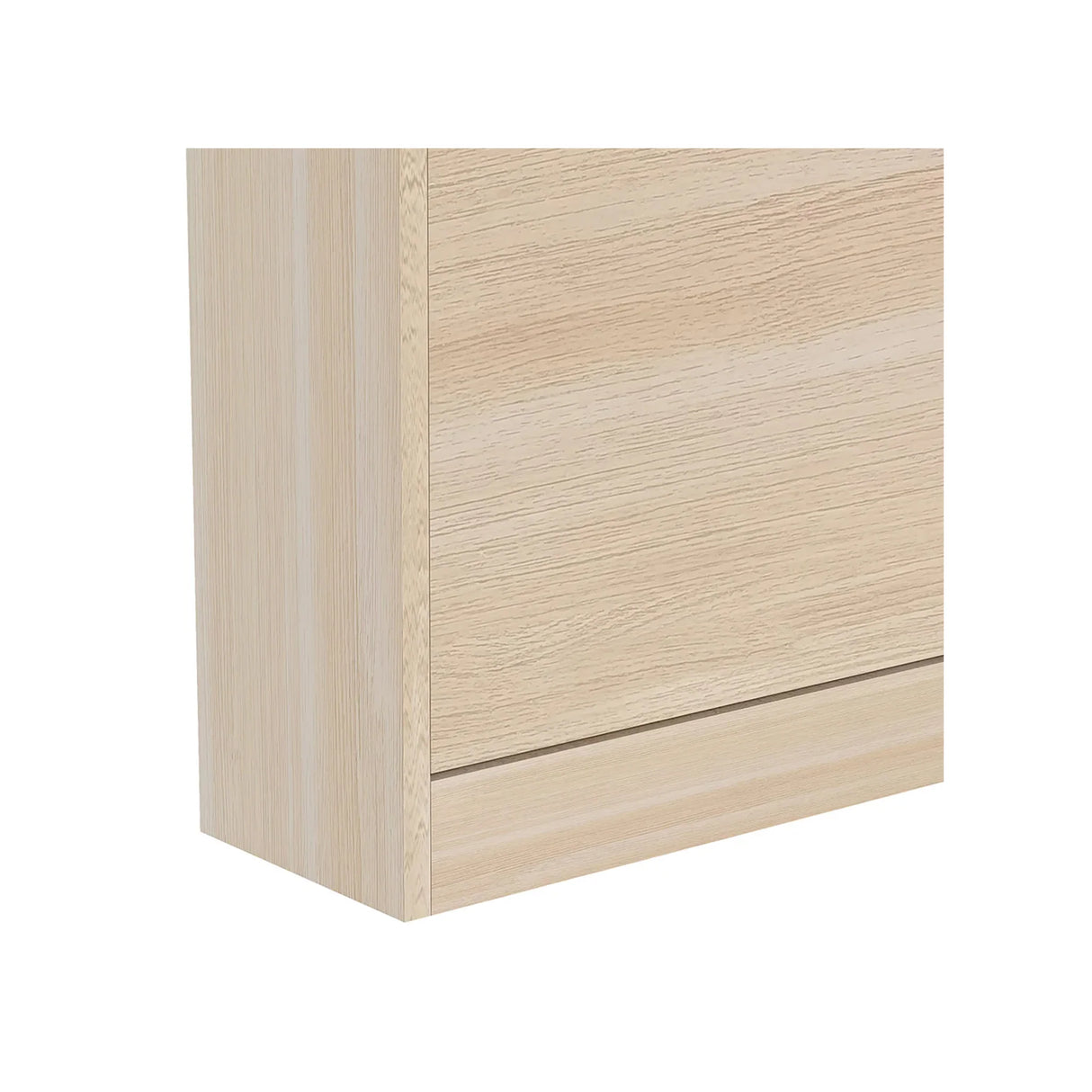 Scarpiera salvaspazio 3 ante ribalta doppia profondità in legno grigio o olmo, compatta ed elegante per ogni ambiente