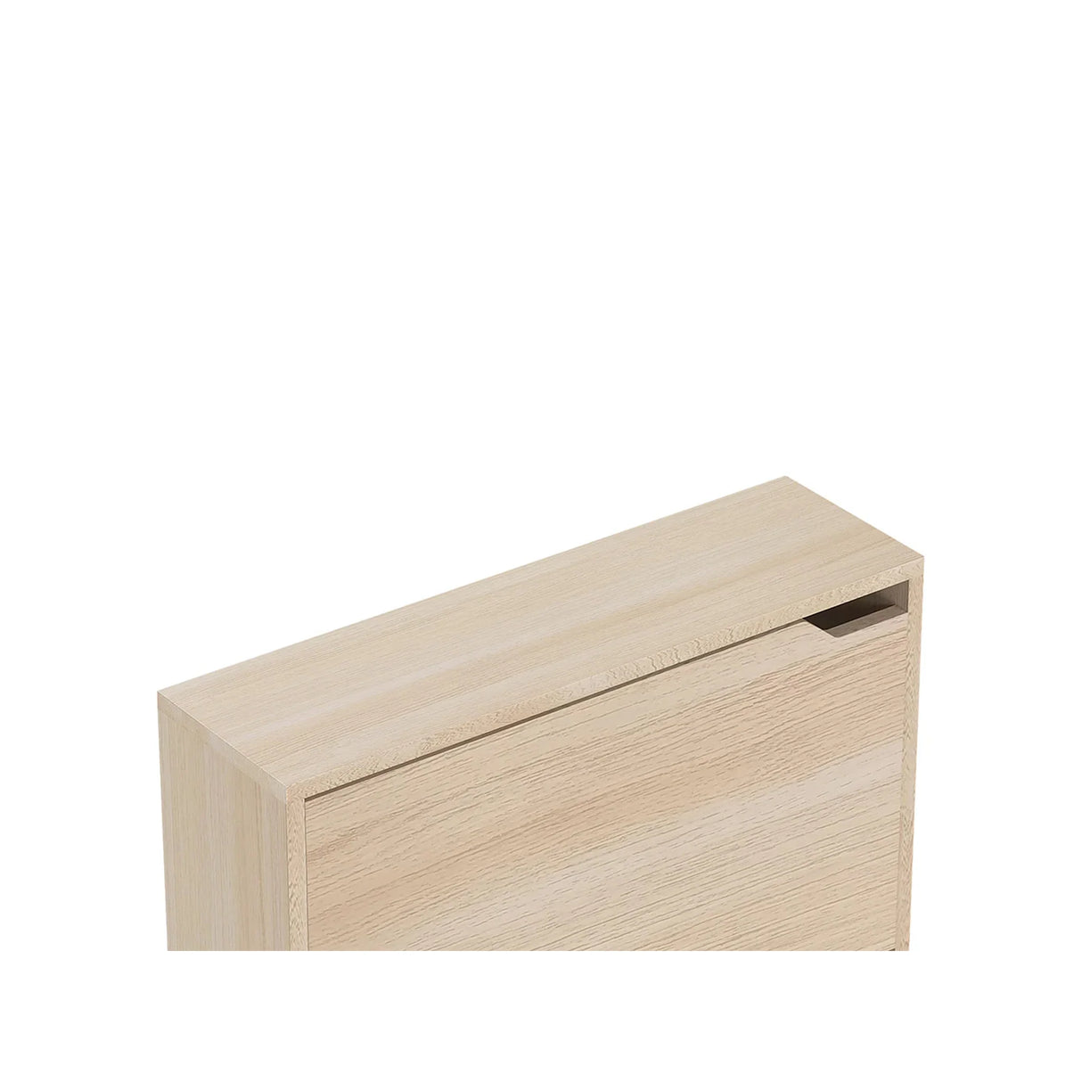 Scarpiera salvaspazio 3 ante ribalta doppia profondità in legno grigio o olmo, compatta ed elegante per ogni ambiente