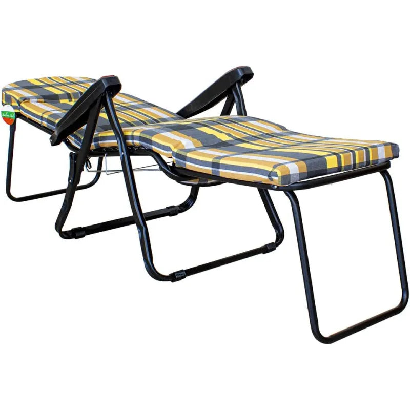 Sdraio super lusso reclinabile con poggiapiedi e cuscino imbottito per relax da esterno o interno