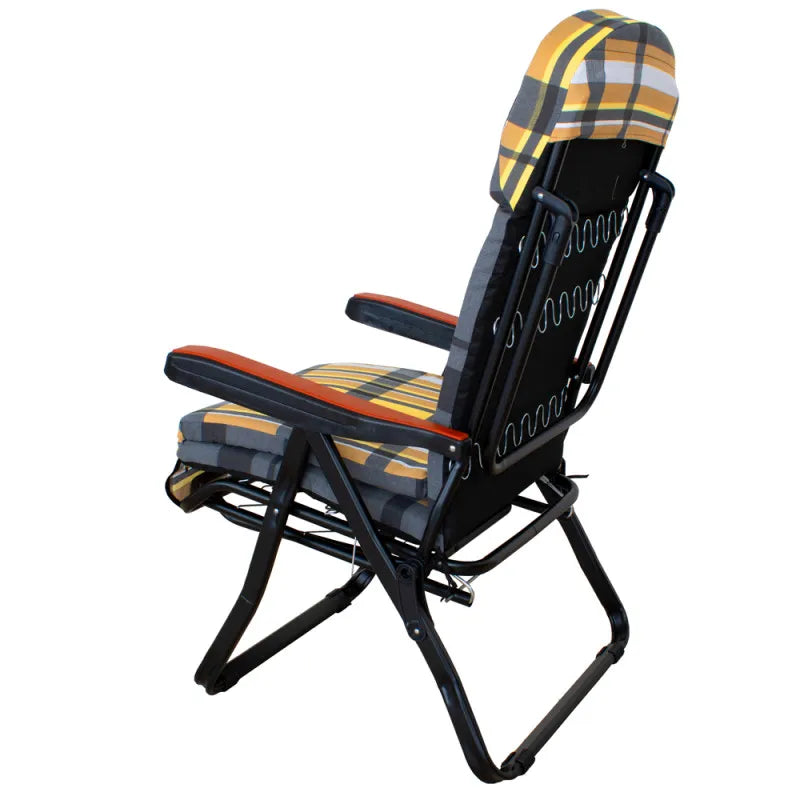 Sdraio super lusso reclinabile con poggiapiedi e cuscino imbottito per relax da esterno o interno