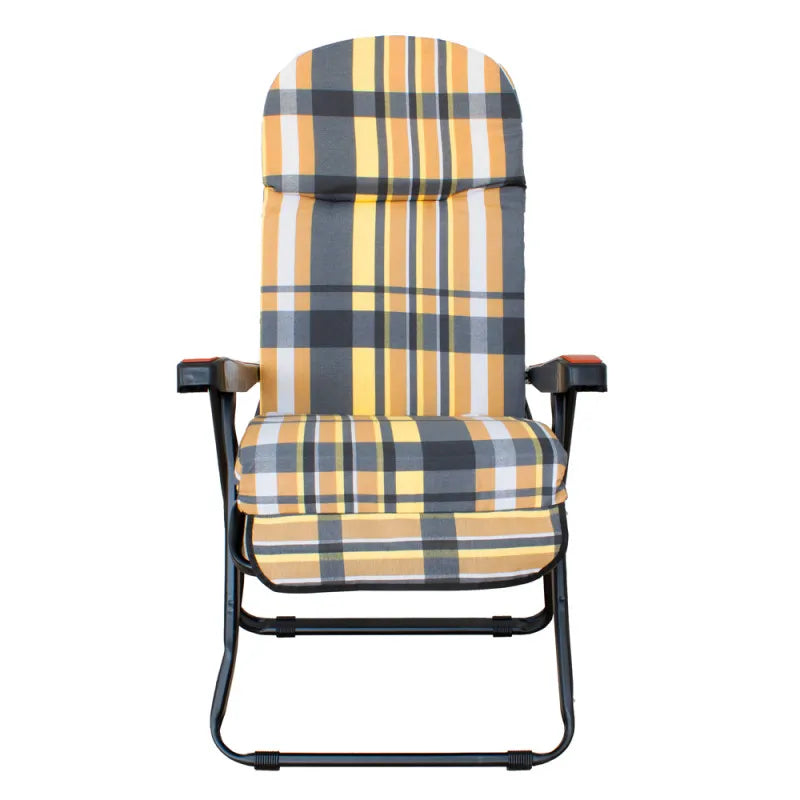 Sdraio super lusso reclinabile con poggiapiedi e cuscino imbottito per relax da esterno o interno