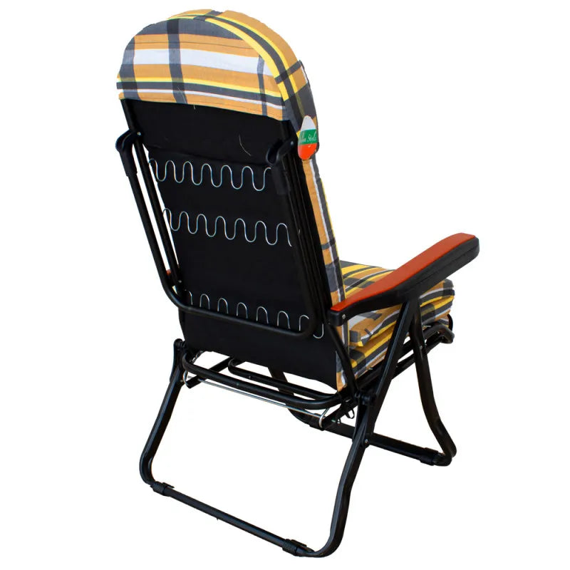 Sdraio super lusso reclinabile con poggiapiedi e cuscino imbottito per relax da esterno o interno