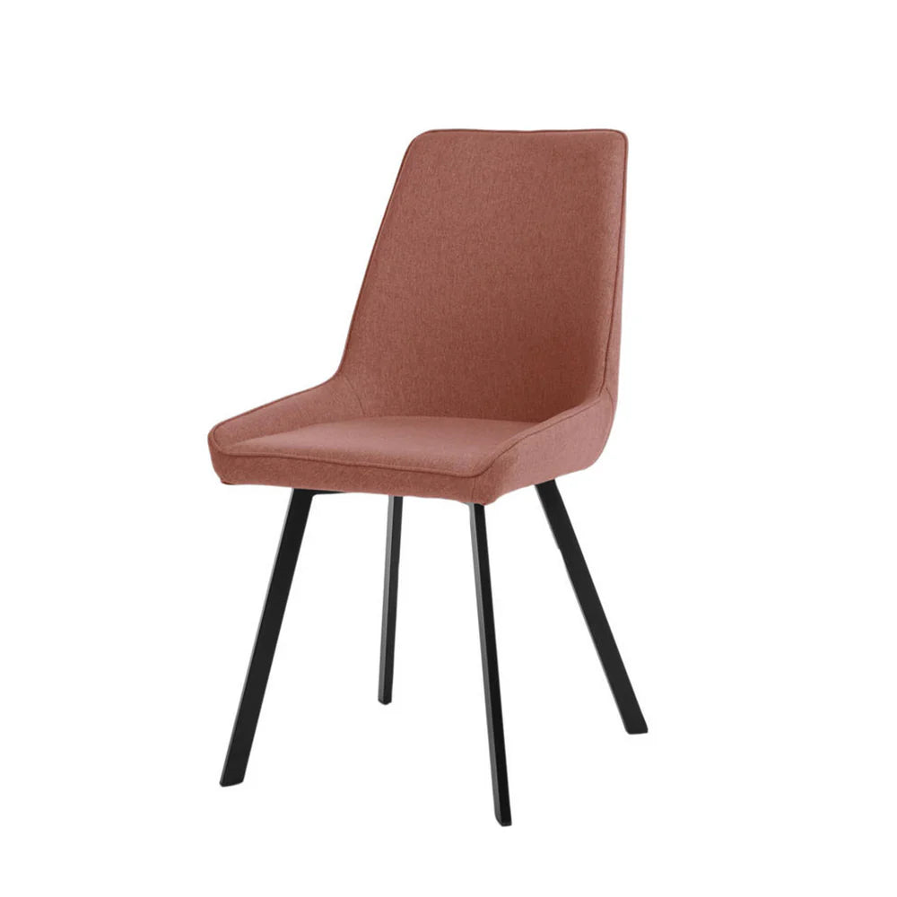 Sedia Fox Stones con seduta in microfibra e struttura in metallo nera