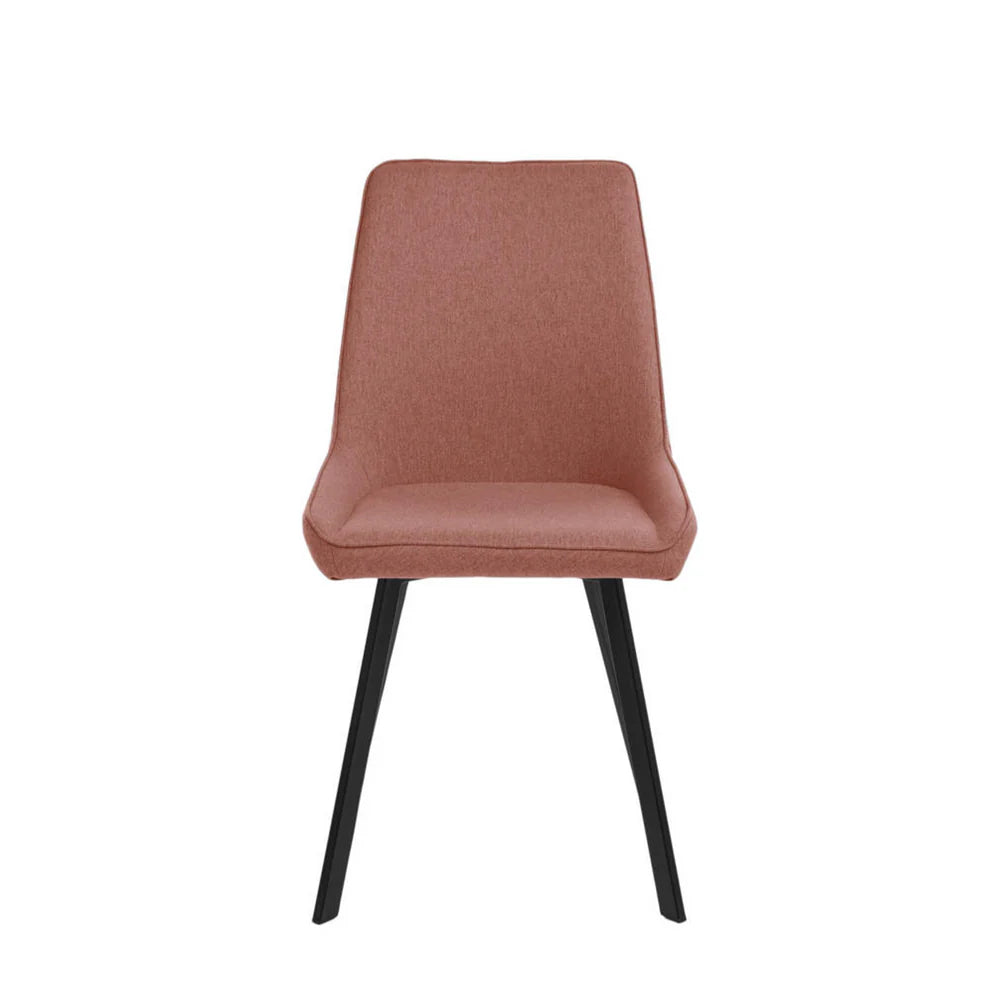 Sedia Fox Stones con seduta in microfibra e struttura in metallo nera