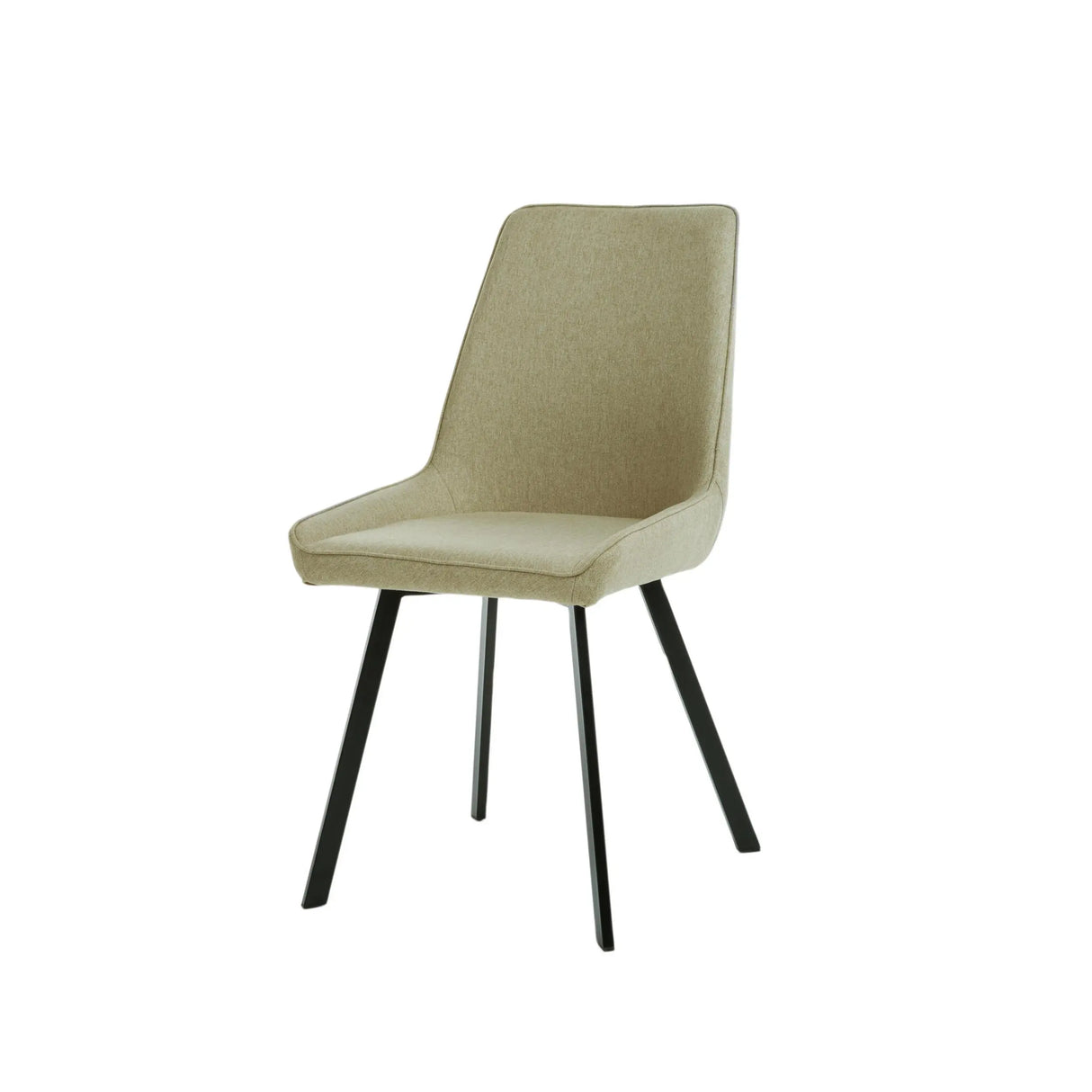 Sedia Fox Stones con seduta in microfibra e struttura in metallo nera