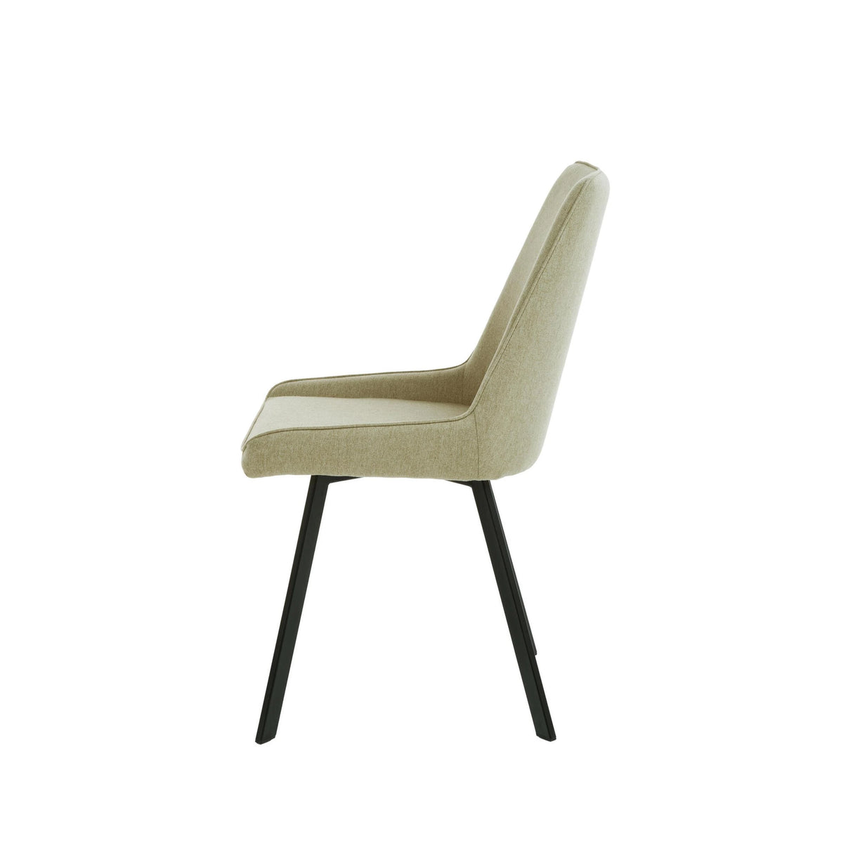 Sedia Fox Stones con seduta in microfibra e struttura in metallo nera