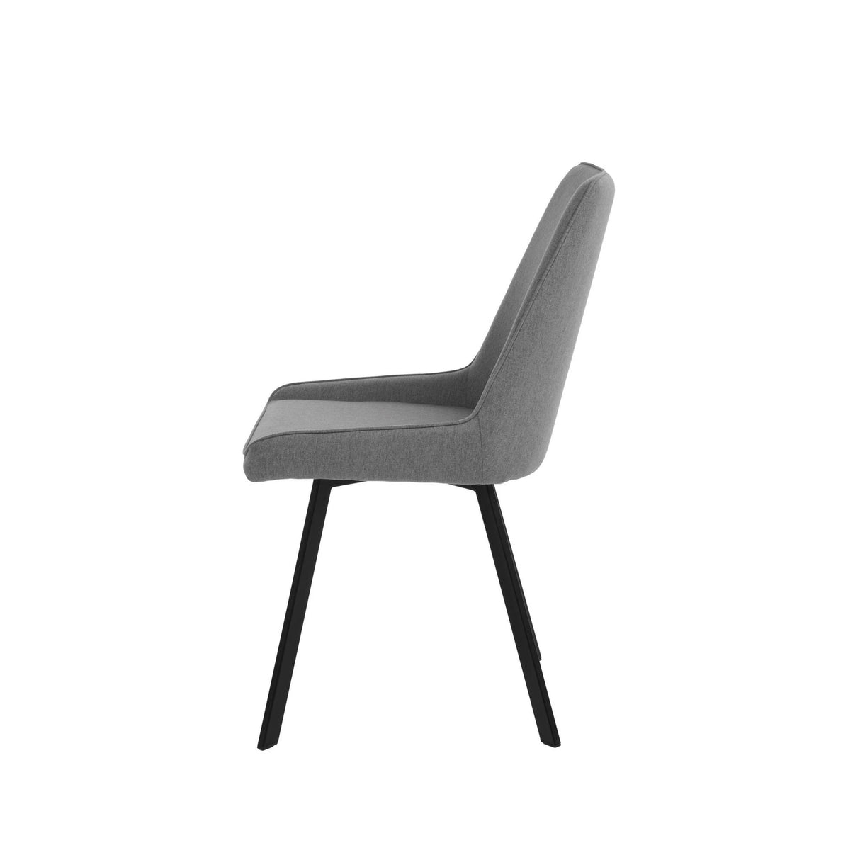 Sedia Fox Stones con seduta in microfibra e struttura in metallo nera