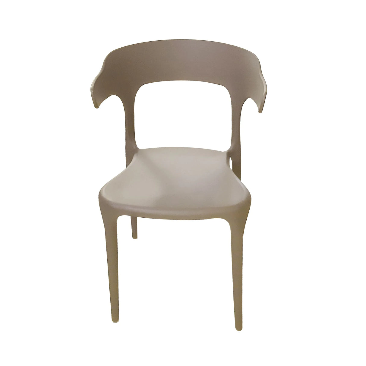 Sedia Francesca moderna in polipropilene color fango con design minimalista