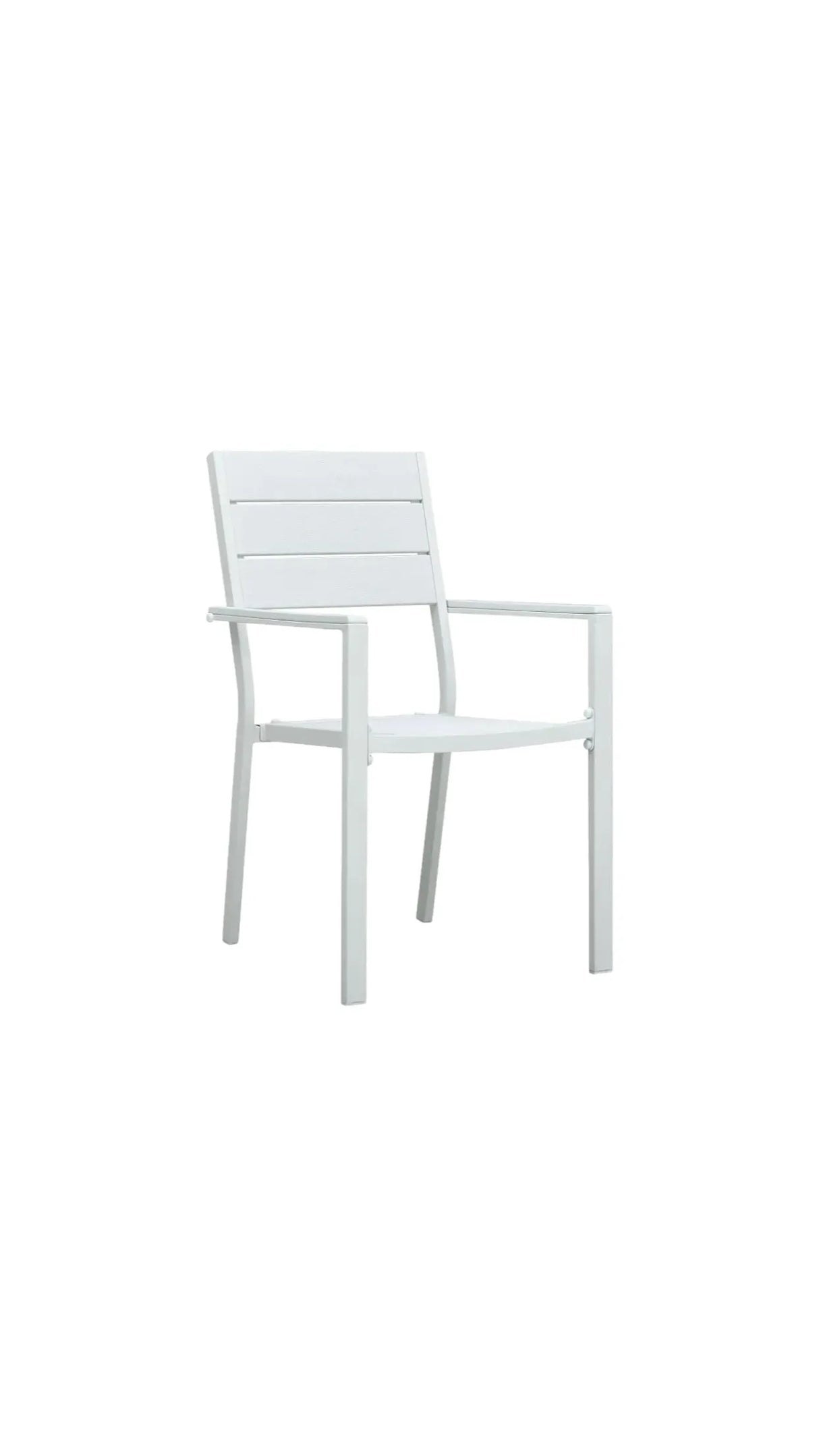 Sedia da giardino Oregon in HDPE effetto legno con struttura in acciaio nero