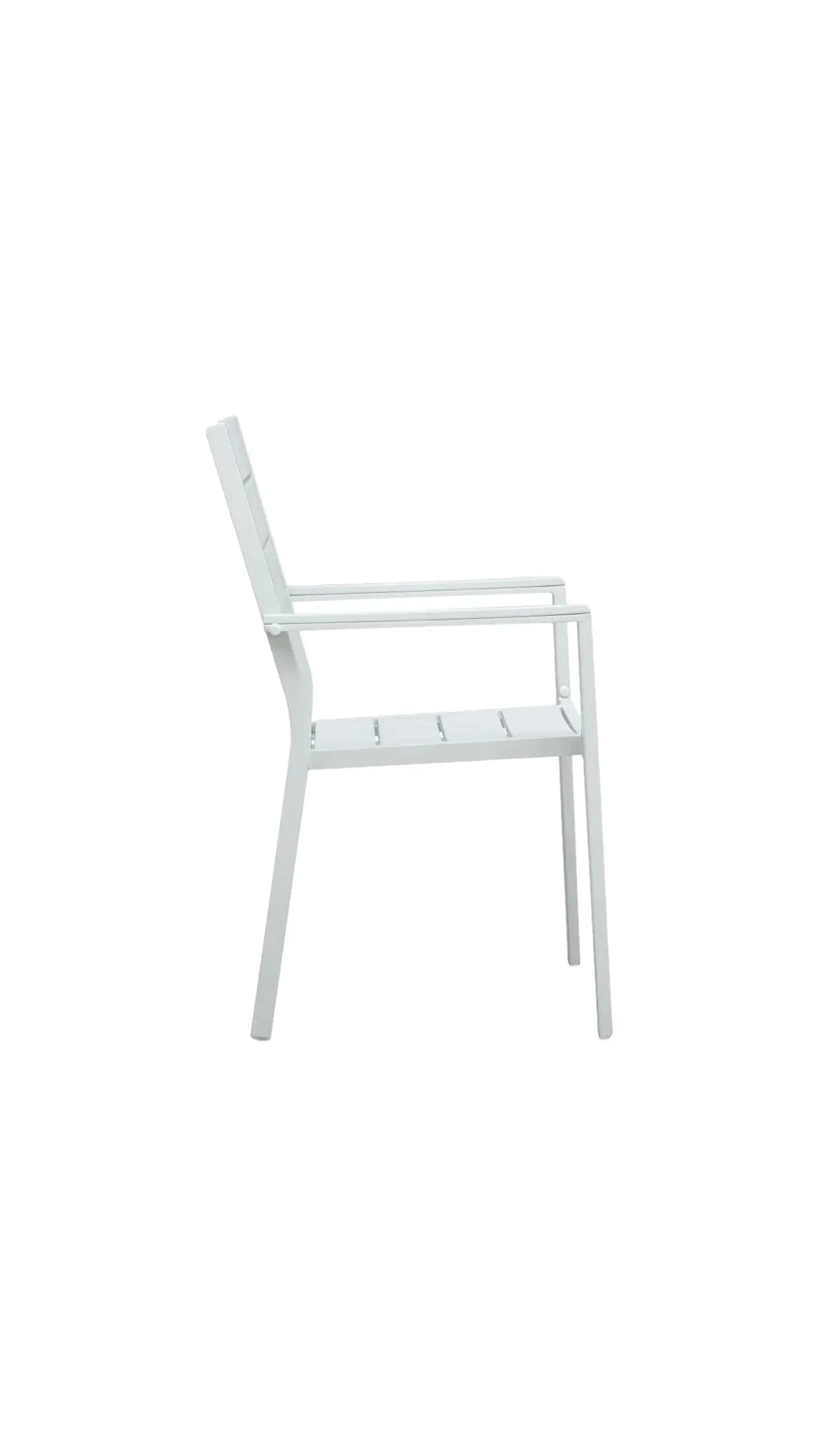 Sedia da giardino Oregon in HDPE effetto legno con struttura in acciaio nero