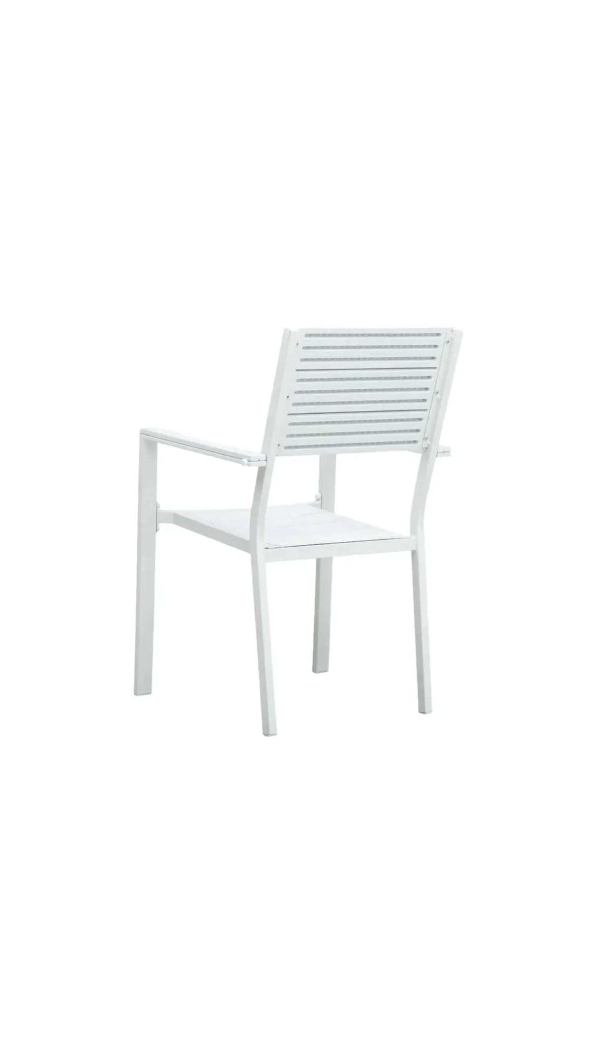 Sedia da giardino Oregon in HDPE effetto legno con struttura in acciaio nero