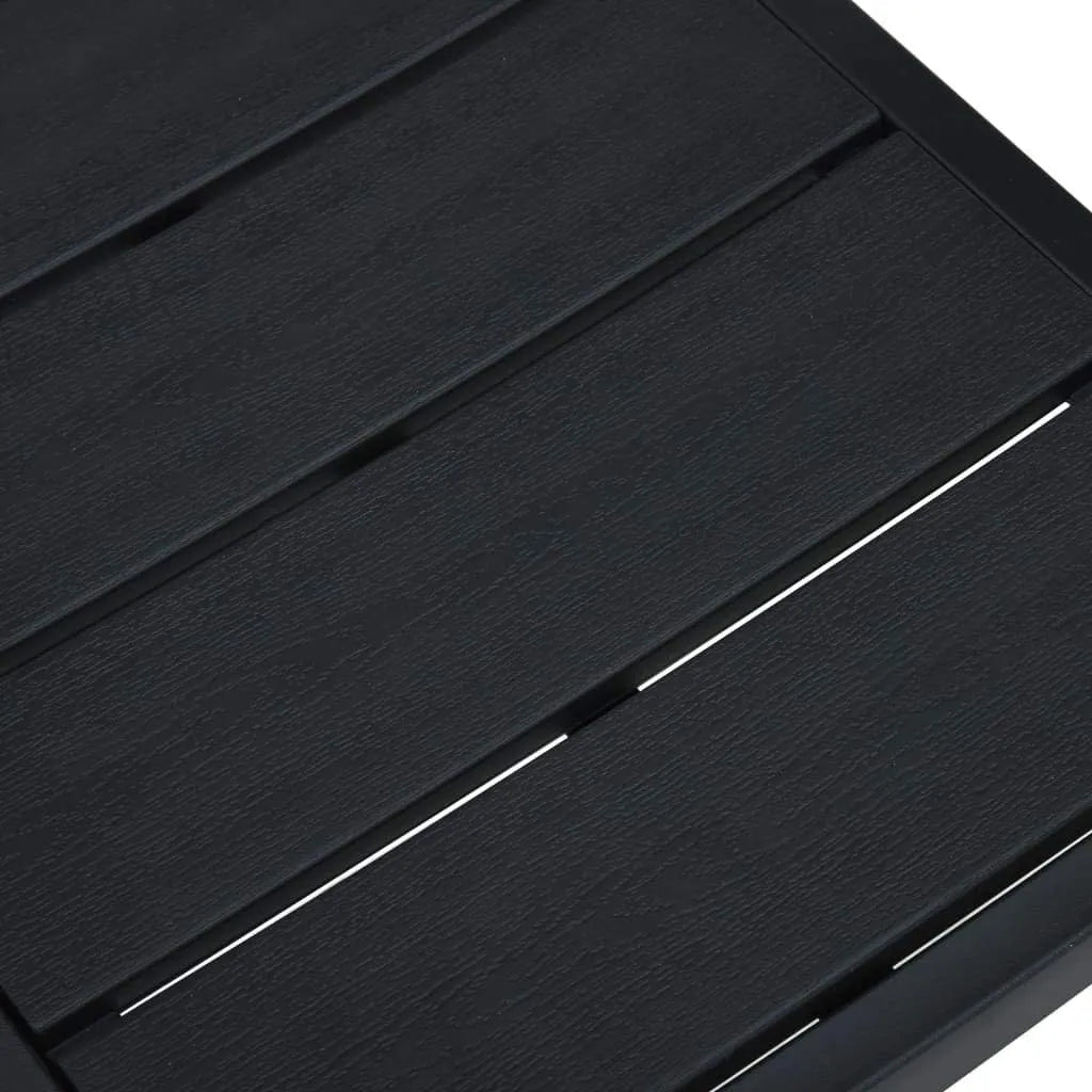 Sedia da giardino Oregon in HDPE effetto legno con struttura in acciaio nero