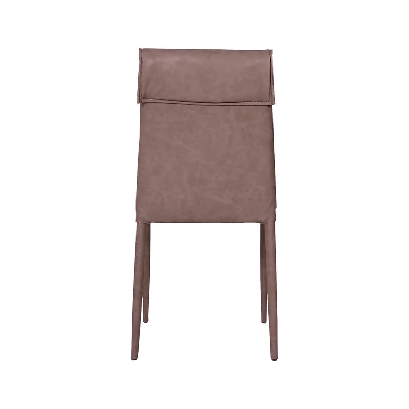 Sedia Mixi moderna in econabuk trapuntato con gambe in metallo verniciato