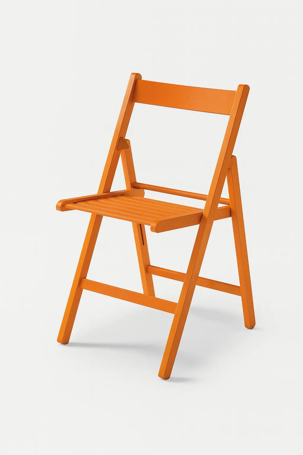 Sedia pieghevole Apri e Chiudi in legno di faggio con seduta a doghe, richiudibile e salvaspazio