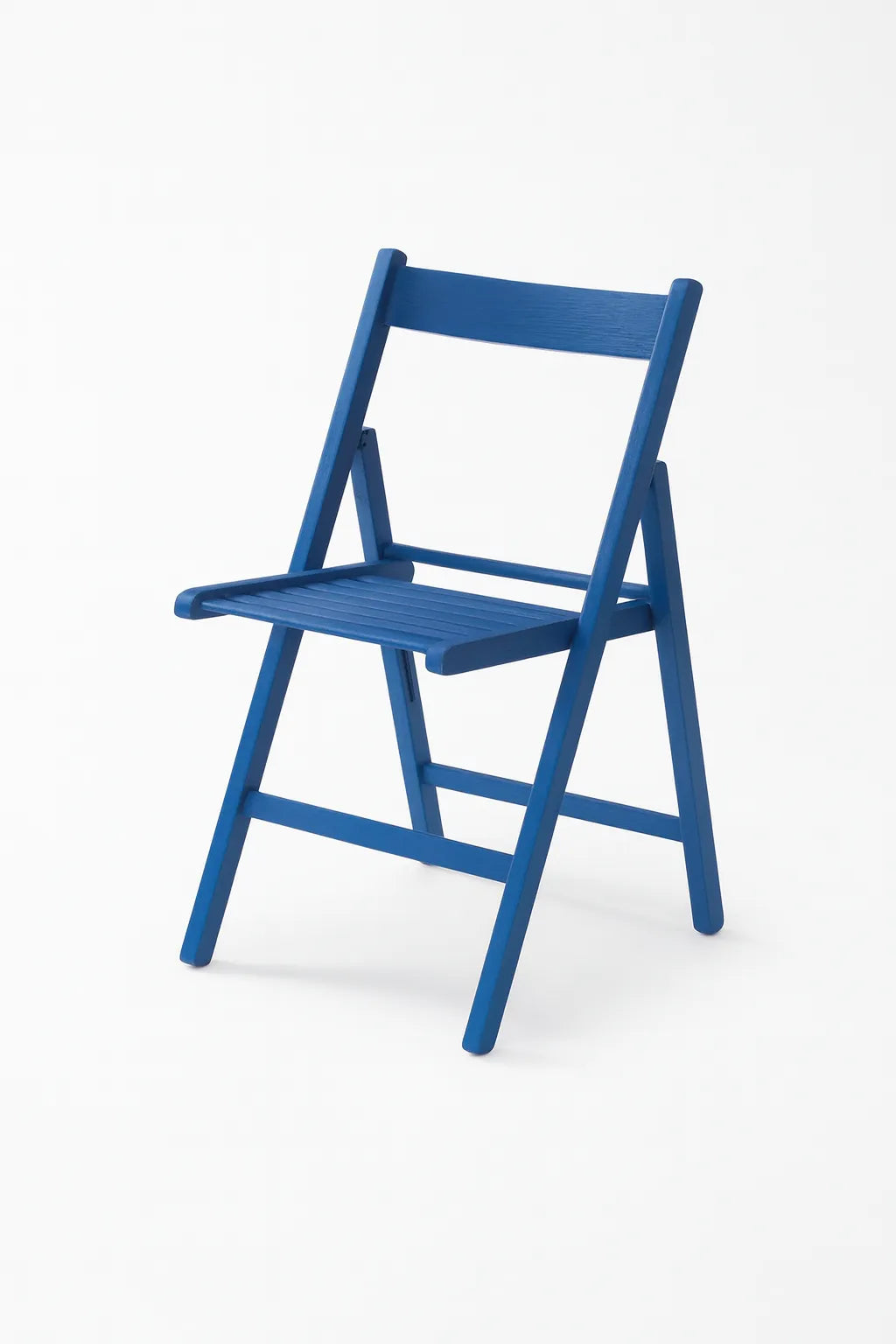 Sedia pieghevole Apri e Chiudi in legno di faggio con seduta a doghe, richiudibile e salvaspazio