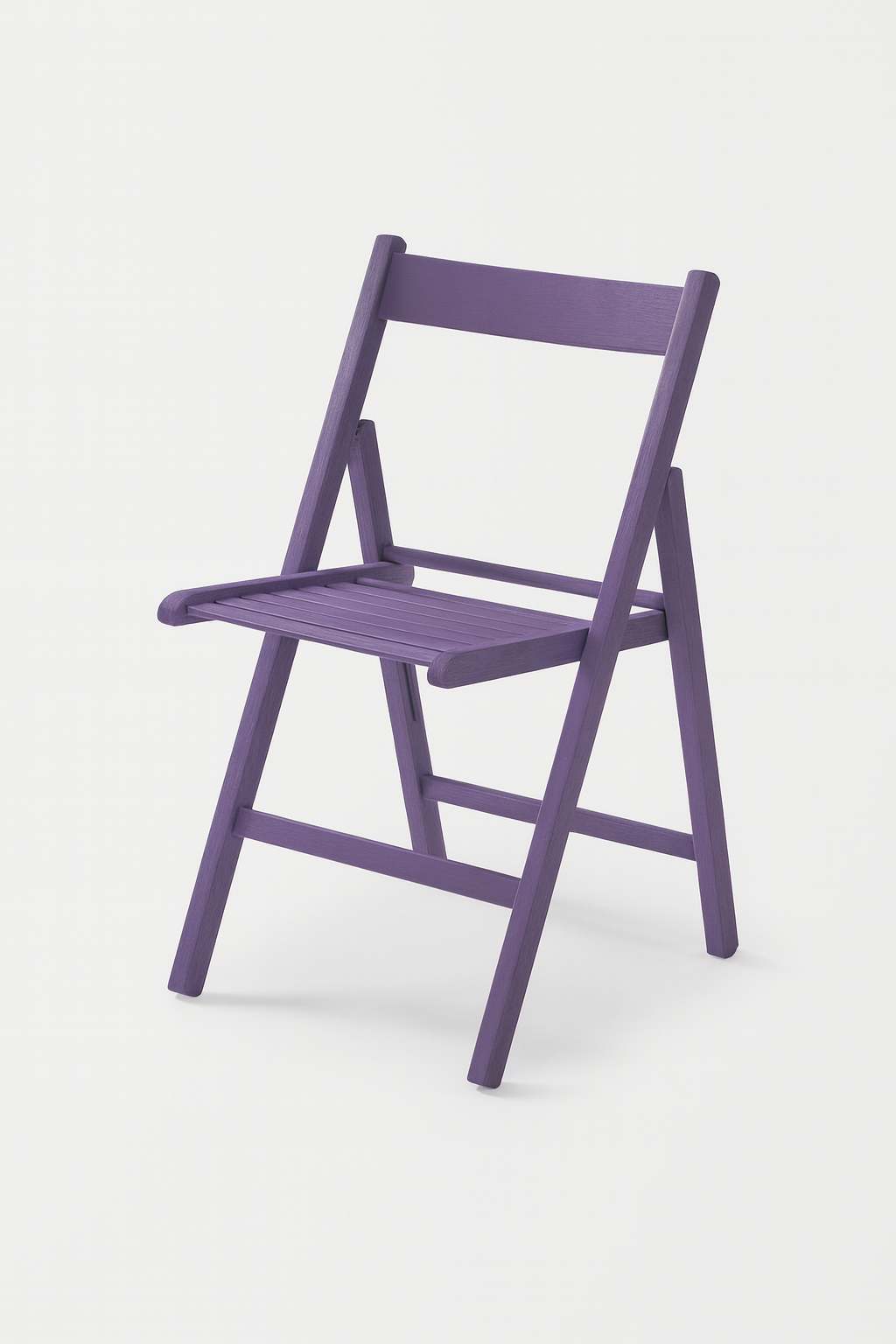 Sedia pieghevole Apri e Chiudi in legno di faggio con seduta a doghe, richiudibile e salvaspazio